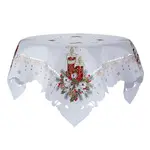 Stredový obrus s výšivkou VIANOČNÉ SVIEČKY 85 x 85 cm