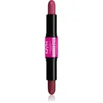 NYX Professional Makeup Wonder Stick Cream Blush oboustranná konturovací tyčinka odstín 04 Deep Magenta N Ginger 2x4 g