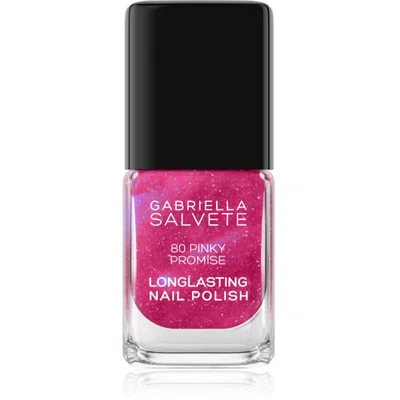Gabriella Salvete Longlasting Enamel dlouhotrvající lak na nehty se třpytkami odstín 80 Pinky Promise 11 ml