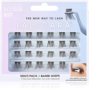 KISS Falscara Wisp trsové nalepovací řasy s uzlíkem Bambi 24 ks
