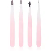 Brushworks The Complete sada pinzet na obočí White & Pink