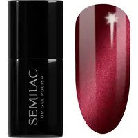 Semilac UV Hybrid Silk Effect gelový lak na nehty s použitím UV/LED lampy odstín 467 Red Candle Flash 7 ml