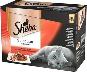 Sheba Selection kapsičky, výber mäsa 12 x 85 g