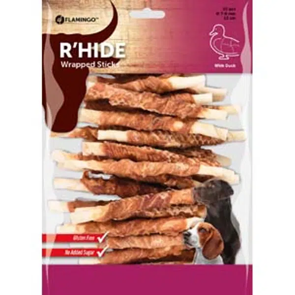 Flamingo R'Hide Wrapped Sticks - kačica 15 ks - 6 cm