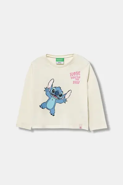 Detská bavlnená košeľa s dlhým rukávom United Colors of Benetton