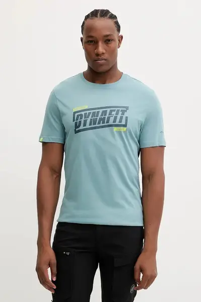 Tričko Dynafit Graphic pánské, zelená barva, s potiskem, 08.0000070998