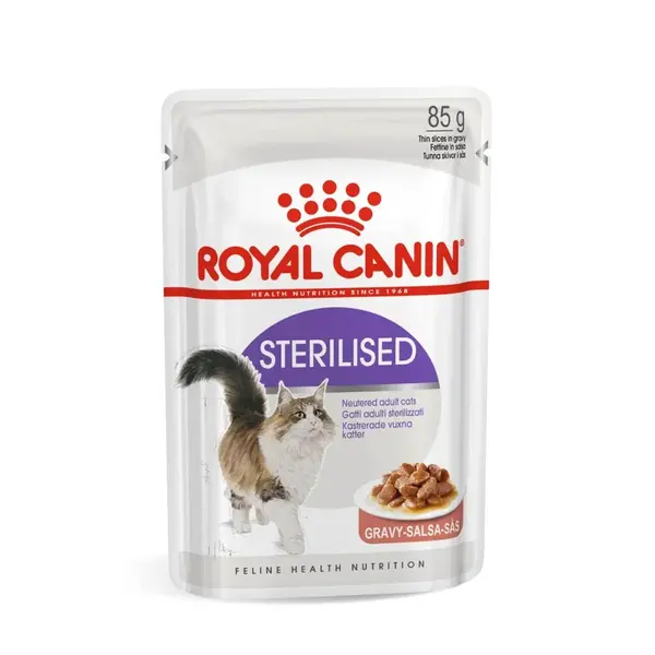 Royal Canin Sterilised Gravy - vlhké krmivo v omáčce pro sterilizované dospělé kočky 12 x 85 g