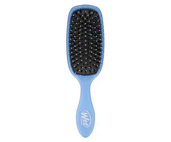 Kartáč na rozčesávání vlasů s nylonovými a kančími štětinami Wet Brush Shine Enhancer - modrý + dárek zdarma