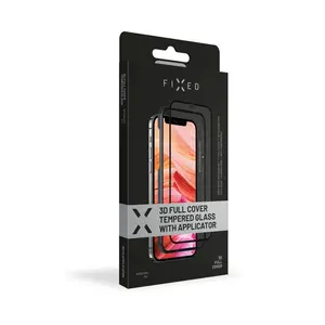 Ochranné tvrzené sklo FIXED 3D Full-Cover s aplikátorem pro Apple iPhone 13/13 Pro, černá