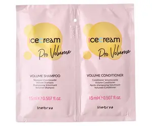 Šampon a koncidionér pro zvětšení objemu jemných, zplihlých vlasů Inebrya Ice Cream Pro Volume - 2x15 ml
