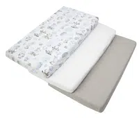 Medi Partners Set of 3 pcs. Fitted Sheet 60x120 cm 100% Cotton Baby Bed Linen Mattress