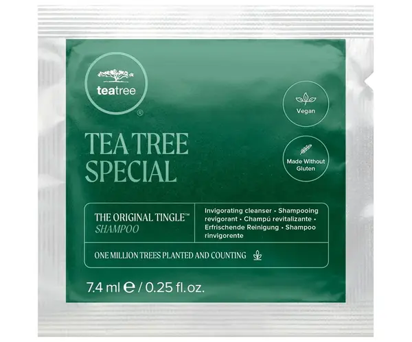 Osvěžující šampon na vlasy Paul Mitchell Tea Tree Special The Original Tingle Shampoo - 7,4 ml