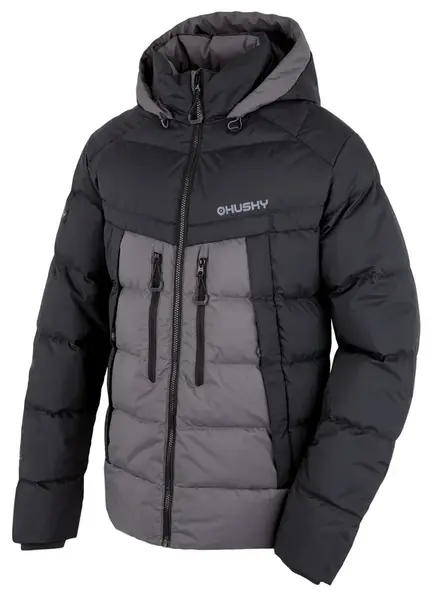 Husky Durra M S, black/grey Pánská péřová bunda