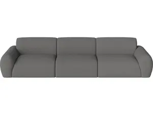 Pohovka Núvol 3 moduly se 2 nízkými bočnicemi, více variant - Bolia Varianta: Soil - Smooth weave, Dark Grey