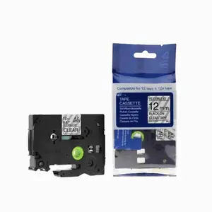 Kompatibilní páska s Brother TZ-FX131/TZe-FX131, 12mm x 8m, flexi černý tisk / průhledný podklad