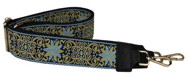 NovaKabelka.cz Látkový přídavný popruh zlato-černý