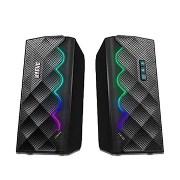 Marvo reproduktory SG-269, 2.0, 6W, černé, regulace hlasitosti, herní, 160Hz-20kHz, RGB podsvícení, dotykový