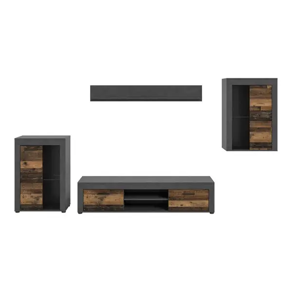 MID.YOU OBÝVACÍ STĚNA, šedá, přírodní barvy