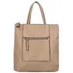 Stylový dámský koženkový batoh Enola, tmavě béžová