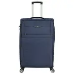 Cestovní látkový kufr Livius velikost M, tmavě modrý