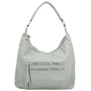 Módní dámská koženková kabelka na rameno Deliza, šedá