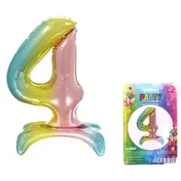 Balónik nafukovací - číslo 4 dúha
