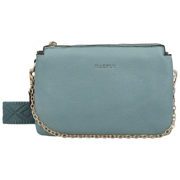 Stylová dámská koženková crossbody kabelka Ebbas, džínově modrá