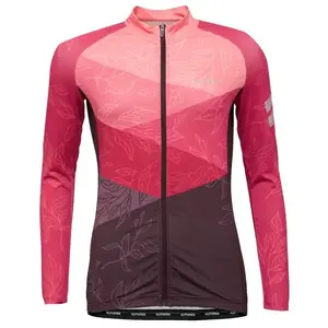 Klimatex ELYN Dámský cyklodres s dlouhým rukávem, růžová, velikost