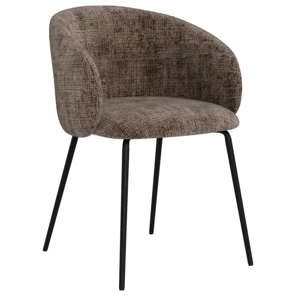 MID.YOU ŽIDLE S PODRUČKAMI, ocel, plochá tkanina, světle hnědá