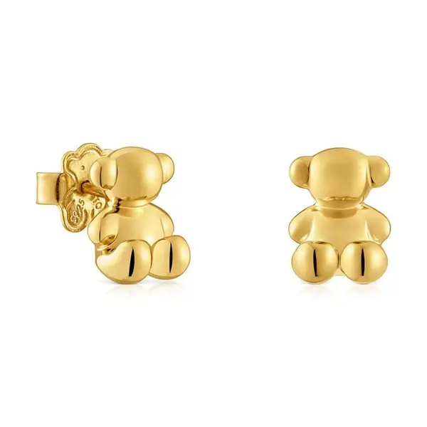 Stříbrné pozlacené náušnice Tous Bold Bear 1004195400