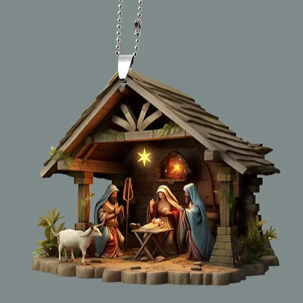 The Birth of Jesus Hanging Ornaments