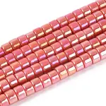 AB Color Plated Opaque Glass Beads Strands