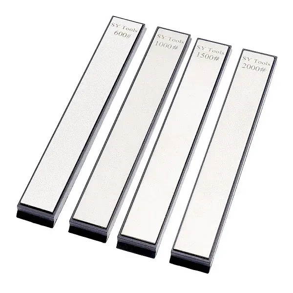 AHADEMAKER 4Pcs 4 Style Carborundum Knife Sharpening Stone
