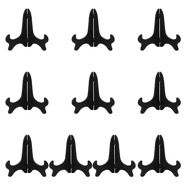 10Pcs Foldable ABS Plastic Chinese Fan Display Easels