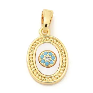 Brass Micro Pave Cubic Zirconia Pendents