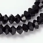 Faceted Bicone Glass Bead Strands
