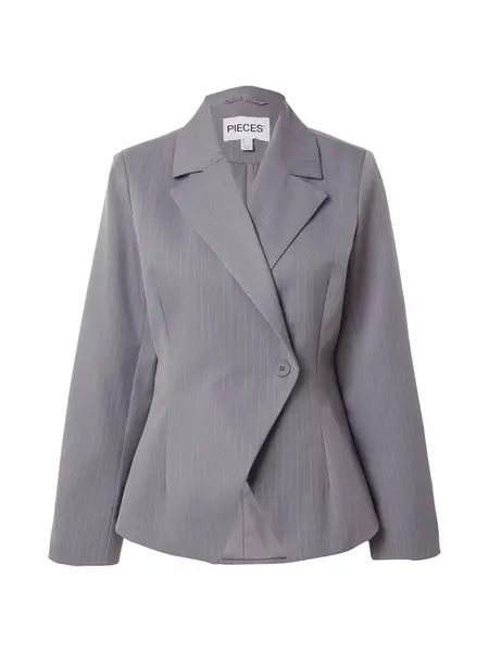 PIECES Blejzer 'PCFalka'  sivá / biela