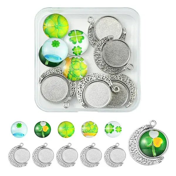 DIY Clover Rotatable Pendant Making Kits