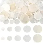 100Pcs 5 Styles Natural Capiz Shell Pendants