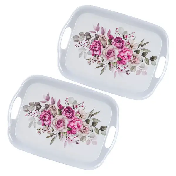 Sada melaminových táců ROSES 36 x 25,5 cm 2 ks