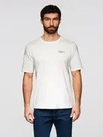 Ombre Men's t-shirt with small print on chest - white