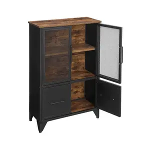 Boxxx KOMODA, hnědá, černá, 70/100/33 cm