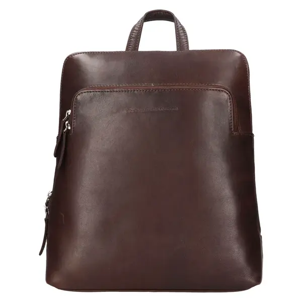 Dámský kožený batoh The Chesterfield Brand Fornella - tmavě hnědá