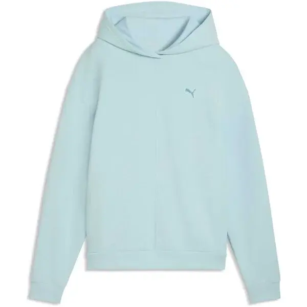 Puma W CLOUDSPUN HOODIE Dámská mikina, světle modrá, velikost