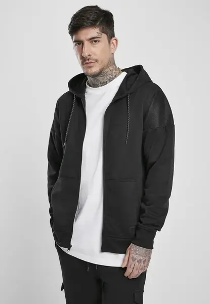 Neoprene Block Tech Fleece Full Zip Hoodie černá