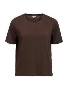 OBJECT Tričko 'OBJAnnie'  tmavohnedá