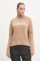 Svetr Rossignol x JCC dámský, hnědá barva, s pologolfem, RLNWO08