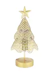 Dekorativní vánoční LED stromek home & lifestyle 17 x 16,5 x 38 cm žlutá barva