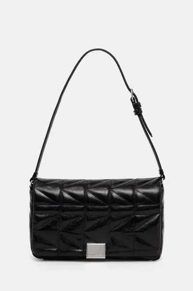 Kožená kabelka Karl Lagerfeld černá barva, A1W30394