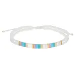 Bohemian Style Glass Seed Bead & Plastic Braided Bead Bracelets